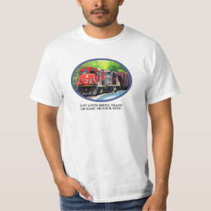 Add Your Name Text Image,  Oval Photo Diesel Train T-Shirt