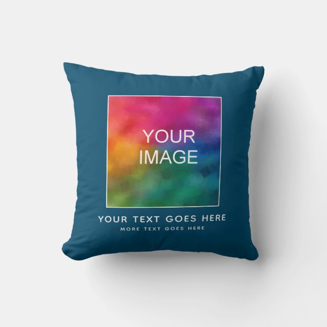 Add Your Name Text Image Photo Logo Here Cushion (Front)