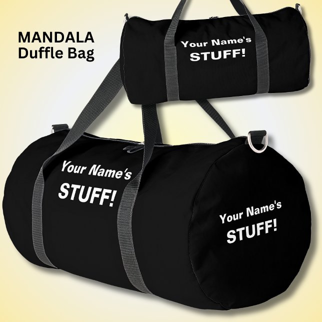 Add Your Name Text Subject (one or two lines)      Duffle Bag (Creator Uploaded)