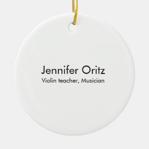 Add your name text violin music teacher musician l ceramic tree decoration