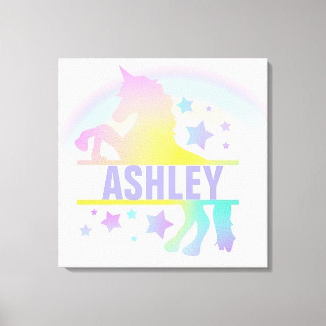 Add Your Name / Text  -Wrapped Canvas (Gloss) Print (Front)