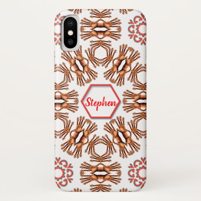 Add your name to this crazy hands case (Back)
