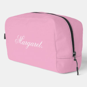 Add Your Name to This Sleek and Practical Pink Dopp Kit
