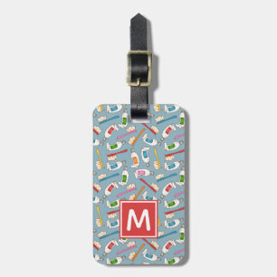 Add Your Name Toothbrush & Toothpaste Pattern Luggage Tag