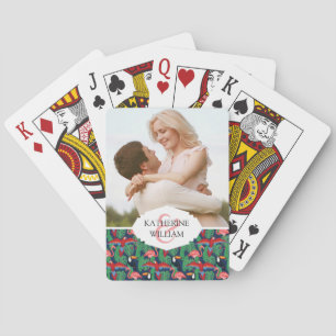 Add Your Name   Tropical Birds In Bright Colours Playing Cards