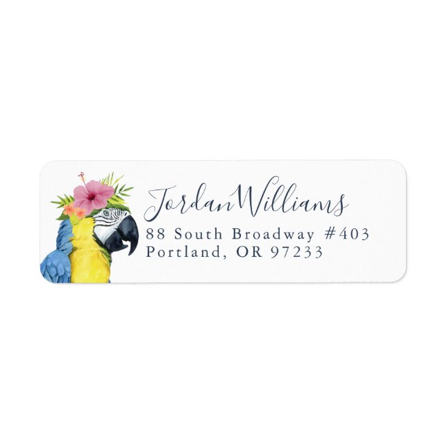 Add Your Name | Tropical Halo - Parrot (Front)