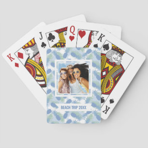Add Your Name   Tropical Pastel Pineapple Pattern Playing Cards