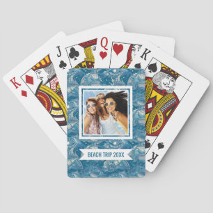 Add Your Name Tropical Sea Pattern Playing Cards