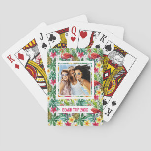Add Your Name   Tropical Watercolor Playing Cards