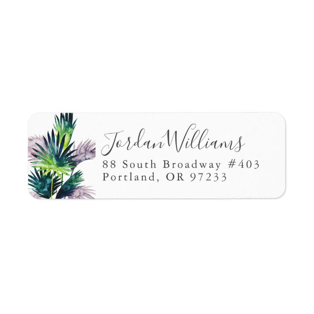 Add Your Name | Twilight Palms- Palm Fronds (Front)