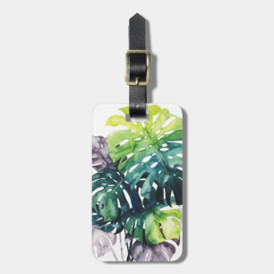 Add Your Name   Twilight Palms - Split Leaf Luggage Tag