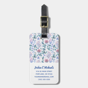 Add Your Name   Unicorn Crystals & Roses Luggage Tag