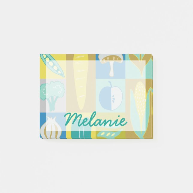 Add Your Name | Veggie Blocks II Post-it Notes (Front)