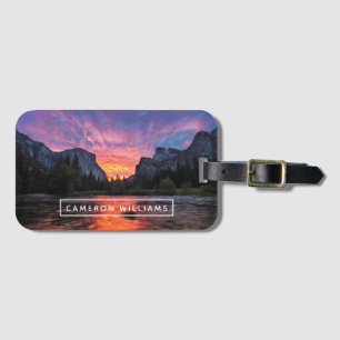 Add Your Name Vibrant Sky Yosemite Valley Luggage Tag