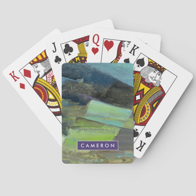 Add Your Name | View of the Coast II Playing Cards (Back)