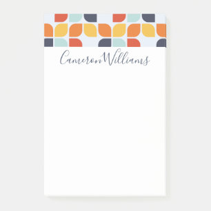 Add Your Name   Vintage Geometric Pattern Post-it Notes