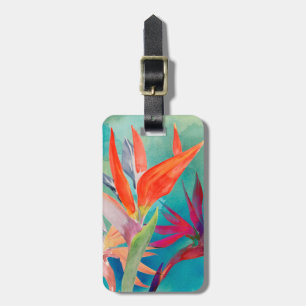 Add Your Name   Vivid Birds of Paradise Luggage Tag