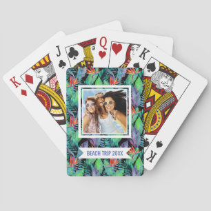 Add Your Name Watercolor Bird Of Paradise Playing Cards