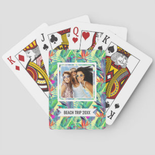 Add Your Name Watercolor Hummingbirds Playing Cards