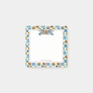 Add Your Name Watercolor Succulent Post-it Notes