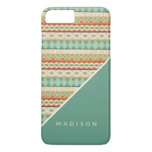 Add Your Name   Watercolor Tribal Pattern iPhone 8 Plus/7 Plus Case