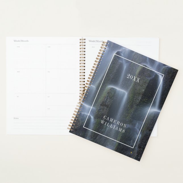 Add Your Name | Waterfalls Over Basalt Columns Planner (Display)