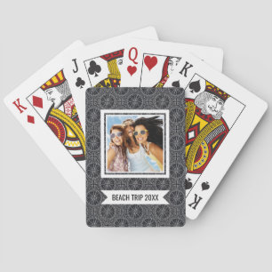 Add Your Name Wind Rose Compass Pattern Playing Cards
