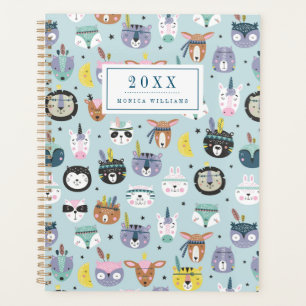 Add Your Name/Year   Cute Tribal Face Planner