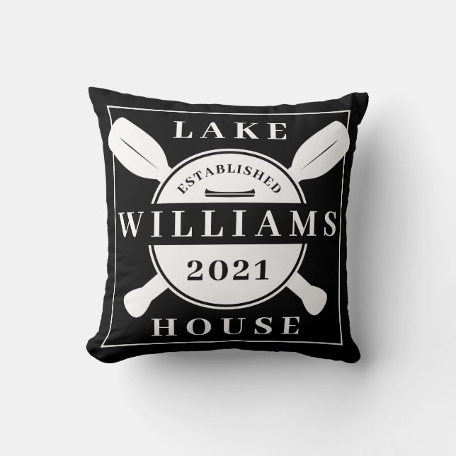 Add Your Name & Year | Lake House Cushion (Front)