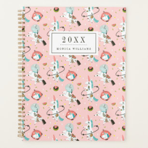 Add Your Name/Year Unicorns In Space Pattern Planner