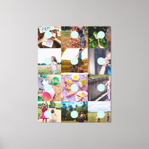 Add your own 12 Photos Customisable Canvas Print