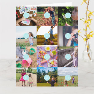 Add your own 12 Photos Customisable Card