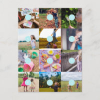 Add your own 12 Photos Customisable Card