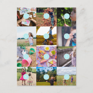 Add your own 12 Photos Customisable Card