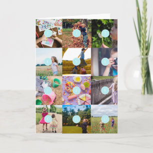 Add your own 12 Photos Customizable Card