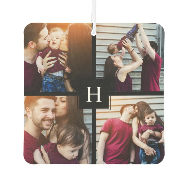 Add Your Own - 4 Photo Gallery Personalised Car Air Freshener (Front)