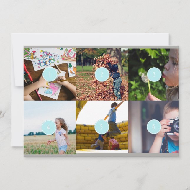 Add your own 6 Photo Customisable PostCard (Front)