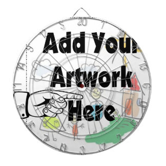 Add your own Artwork or Kid's Artwork for gifts Dartboard