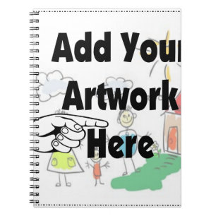 Add your own Artwork or Kid's Artwork for gifts Notebook