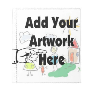 Add your own Artwork or Kid's Artwork for gifts Notepad