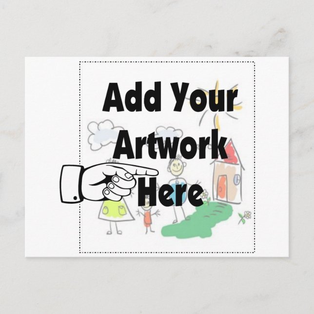 Add your own Artwork or Kid's Artwork for gifts Postcard (Front)