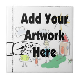 Add your own Artwork or Kid's Artwork for gifts Tile