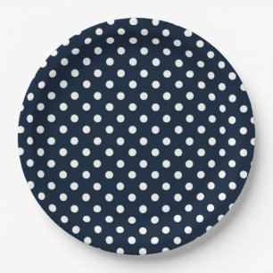 Add Your Own Background Colour Polka Dots Party Paper Plate