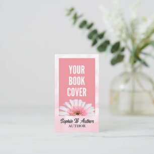 Add Your Own Book Cover Promotional Pink Author Business Card