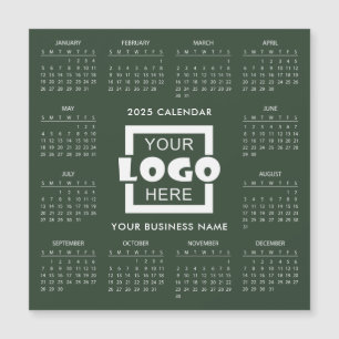 Add Your Own Business Logo 2025 Calendar Magnet