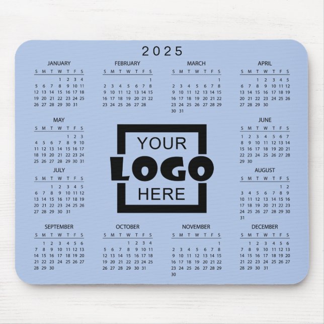 Add Your Own Business Logo 2025 Calendar Mouse Mat (Front)