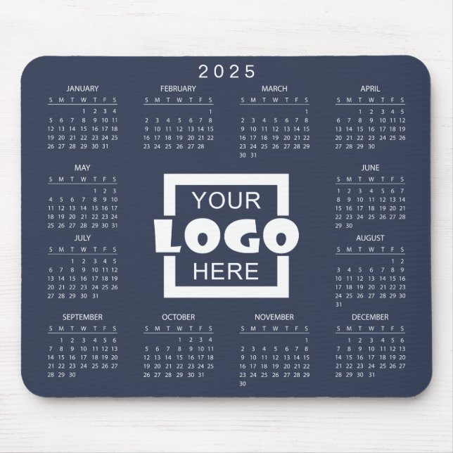 Add Your Own Business Logo 2025 Calendar Mouse Mat (Front)