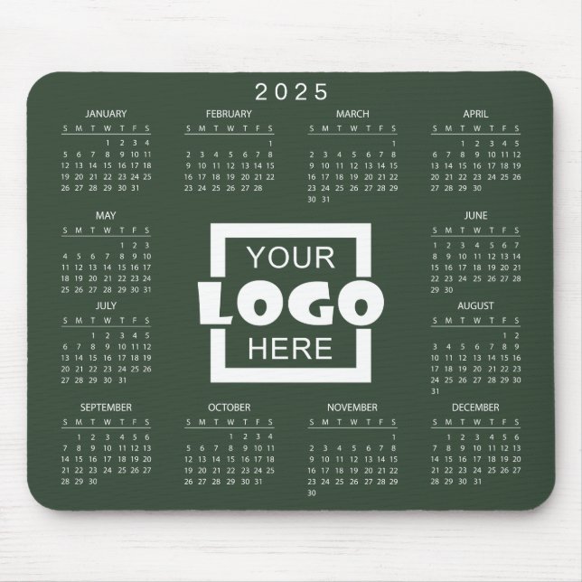 Add Your Own Business Logo 2025 Calendar Mouse Mat (Front)