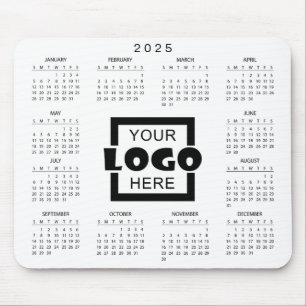 Add Your Own Business Logo 2025 Calendar Mouse Mat