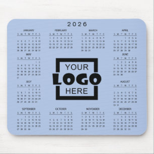 Add Your Own Business Logo 2026 Calendar Mouse Mat